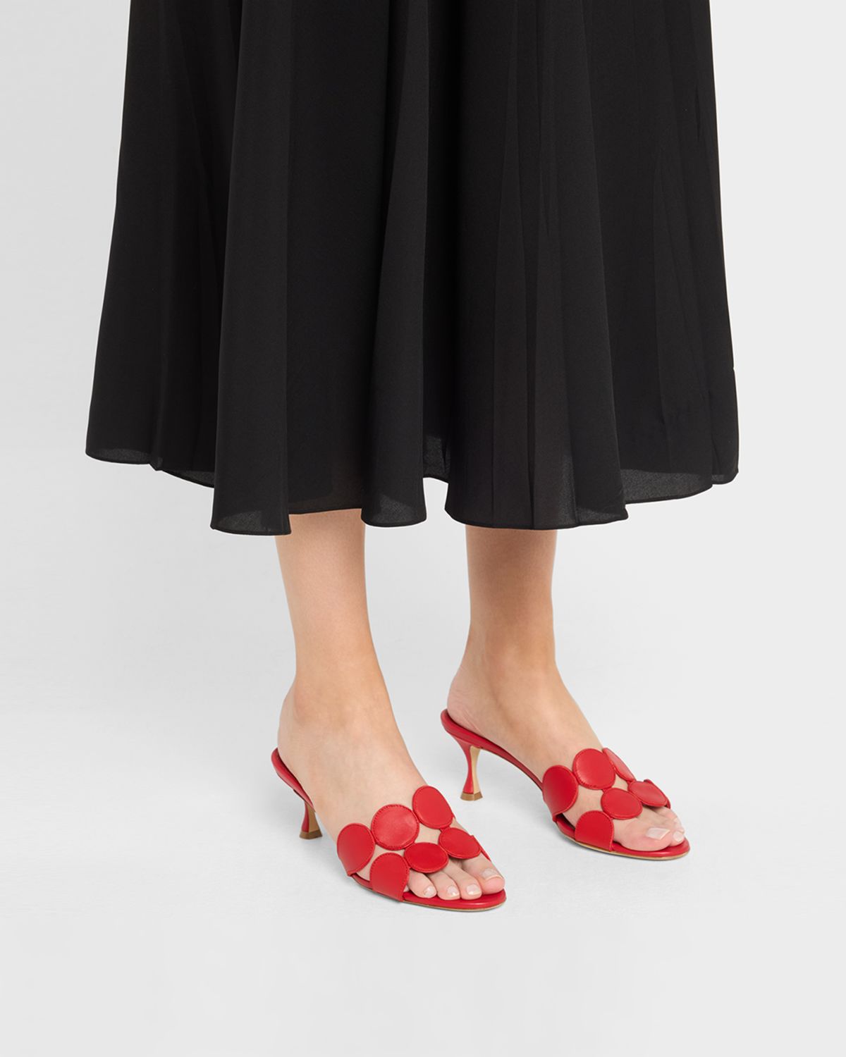 Manolo Blahnik Haribalmu Leather Slide Sandals