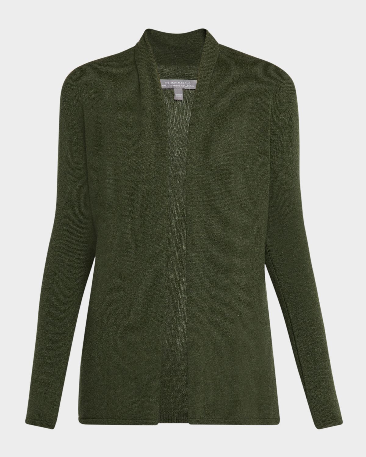 Neiman Marcus Cashmere Collection Cashmere Basic Open Cardigan
