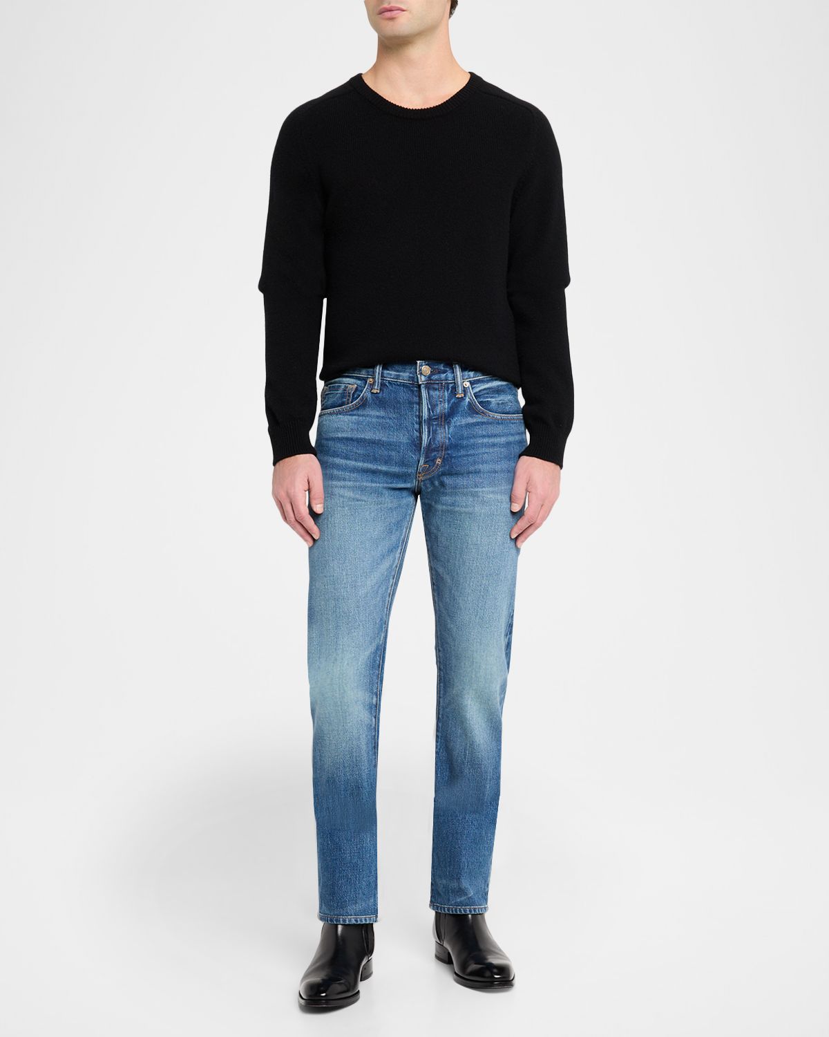 TOM FORD Men 's Straight-Fit Selvedge Denim Jeans