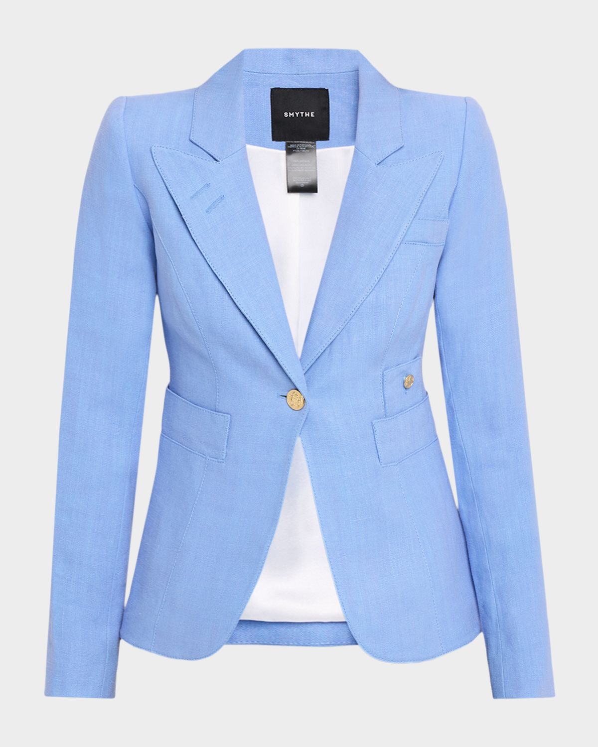 Smythe Duchess Tailored Linen Cutaway Blazer