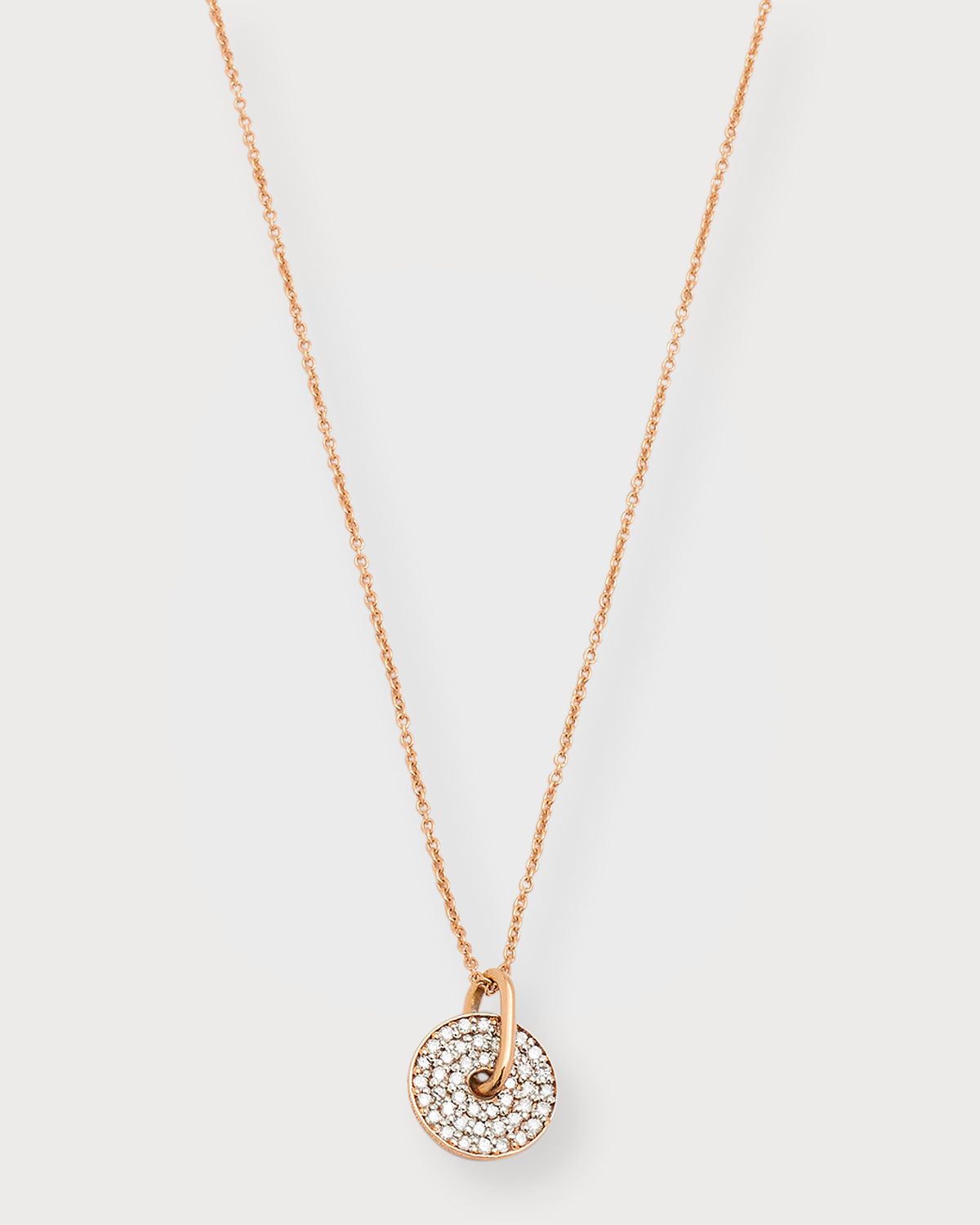 GINETTE NY Mini Diamond Donut On Chain Necklace
