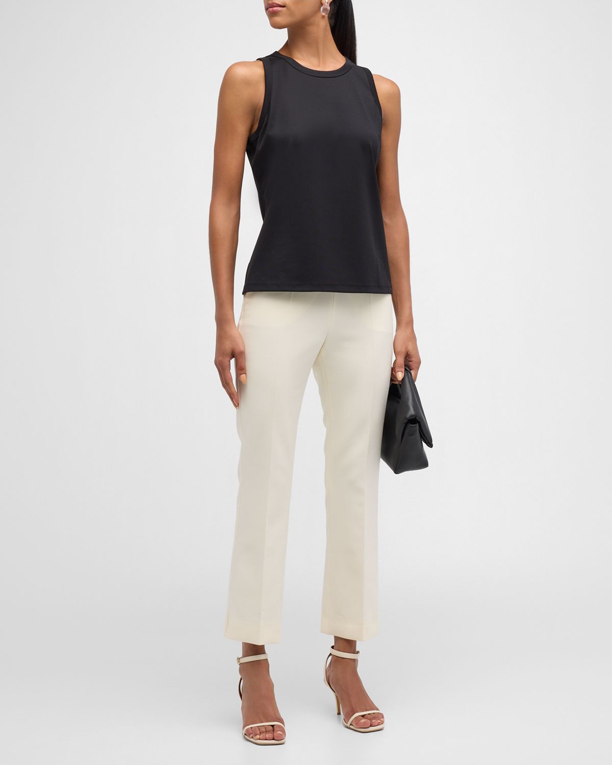 Lafayette 148 New York Swiss Cotton Rib Racerback Tank