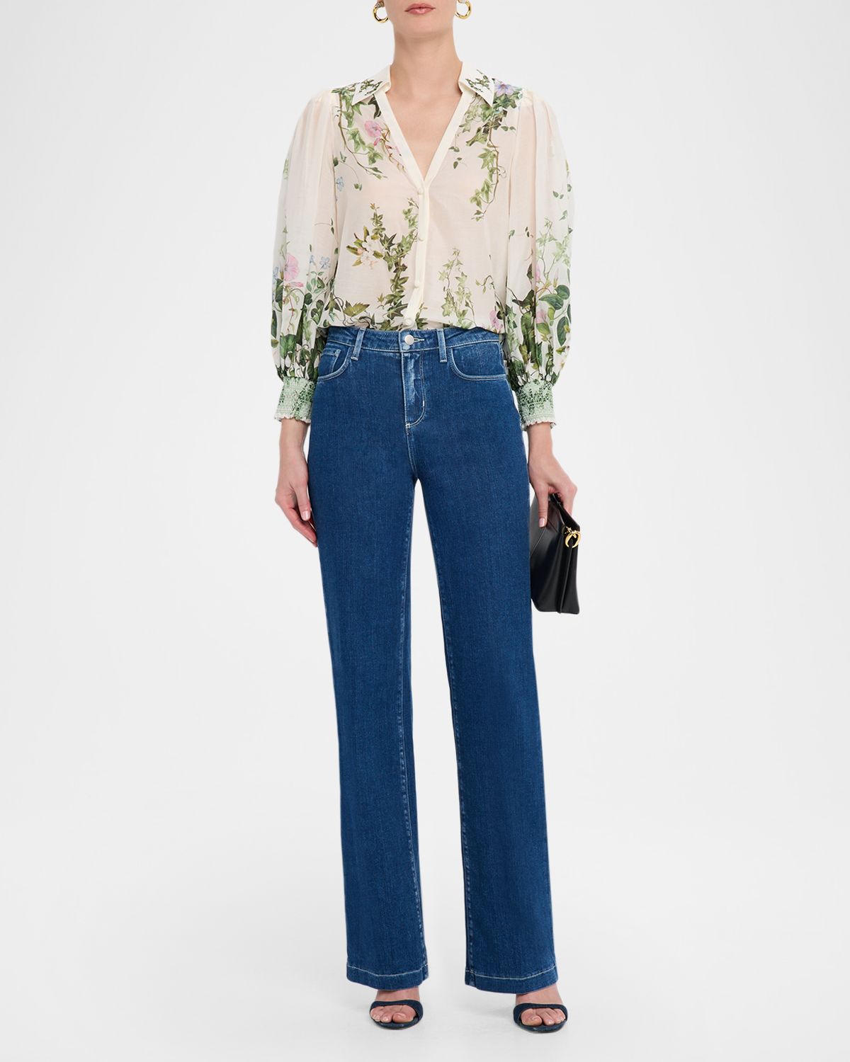 L 'Agence Clayton High Rise Wide-Leg Jeans
