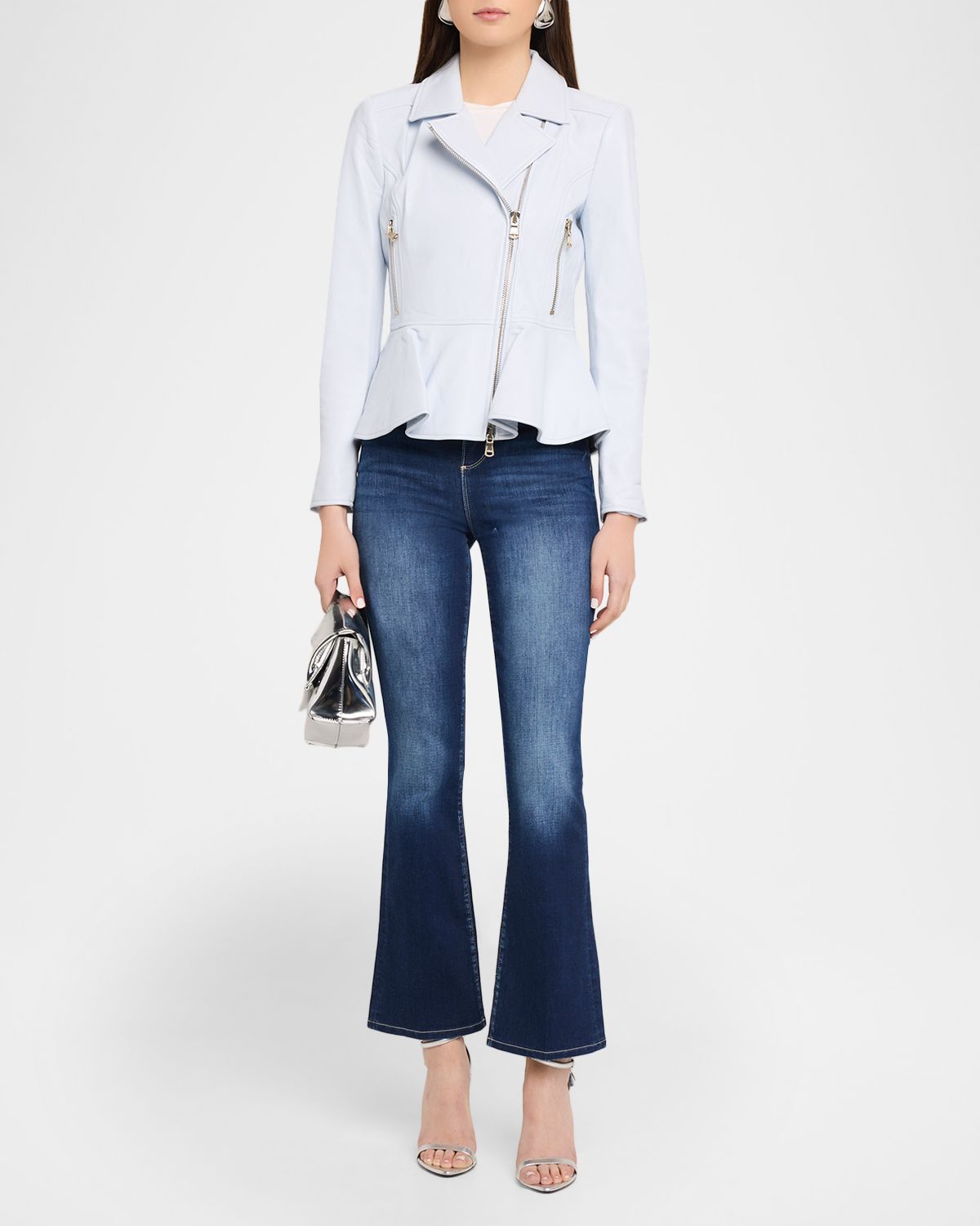 L 'Agence Ressi Ribbed Short-Sleeve Tee