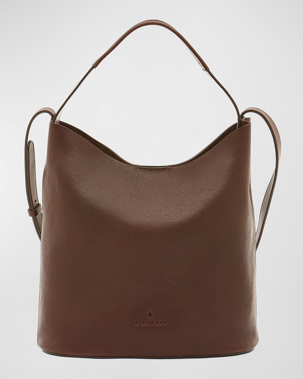Il Bisonte Le Laudi Leather Bucket Bag