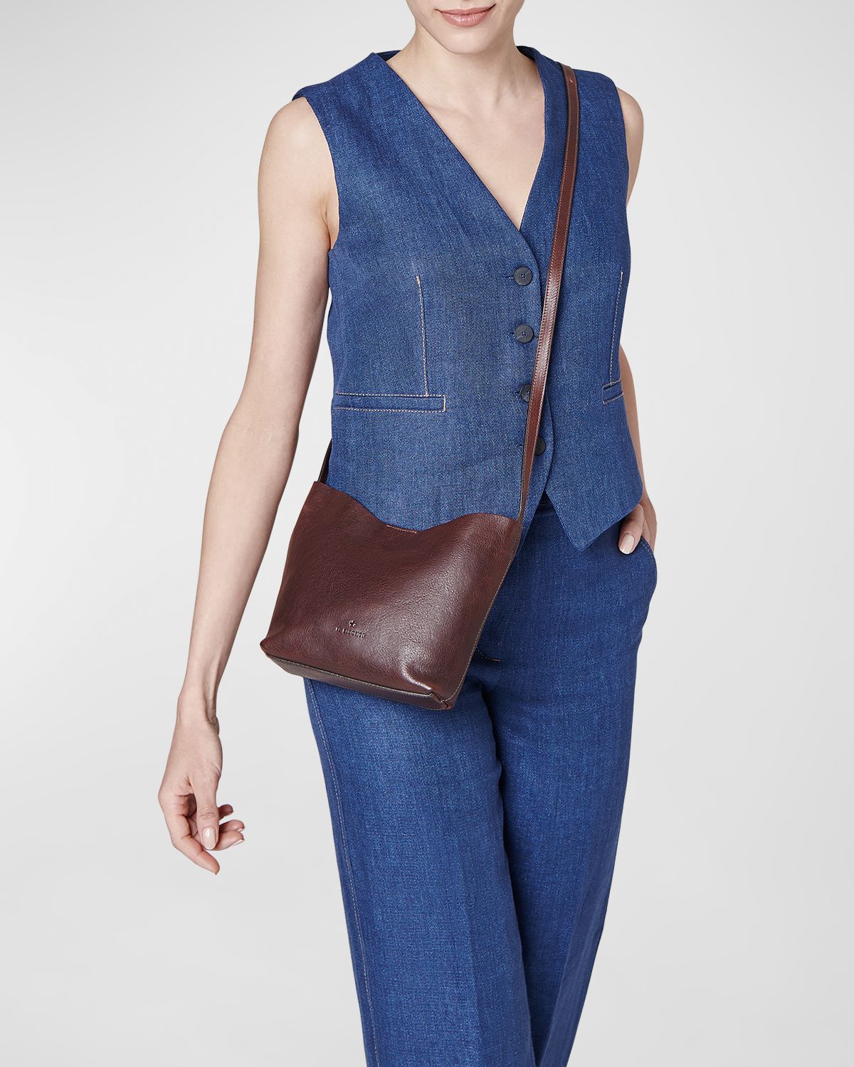 Il Bisonte Le Laudi Leather Crossbody Bag