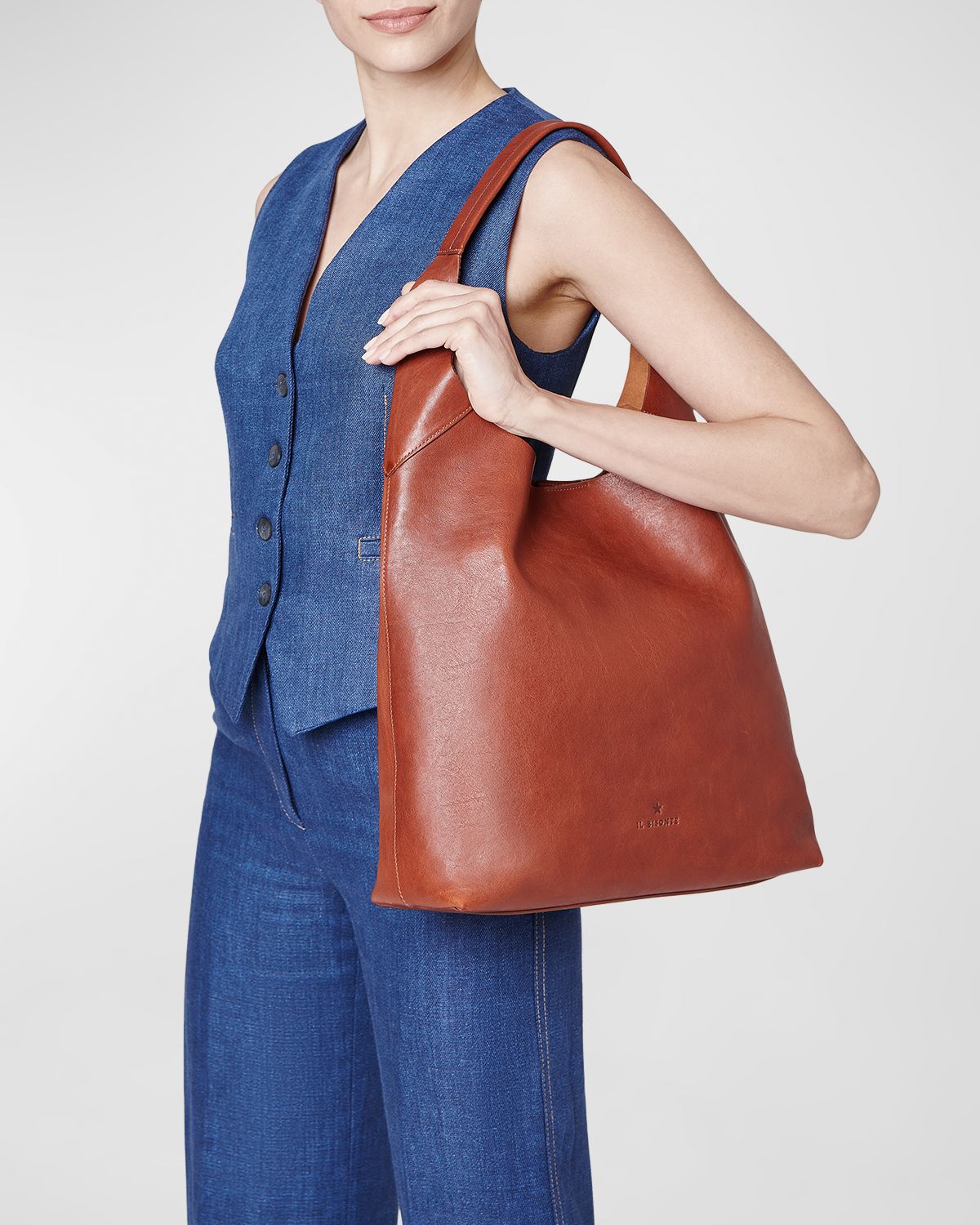 Il Bisonte Le Laudi Leather Shoulder Bag