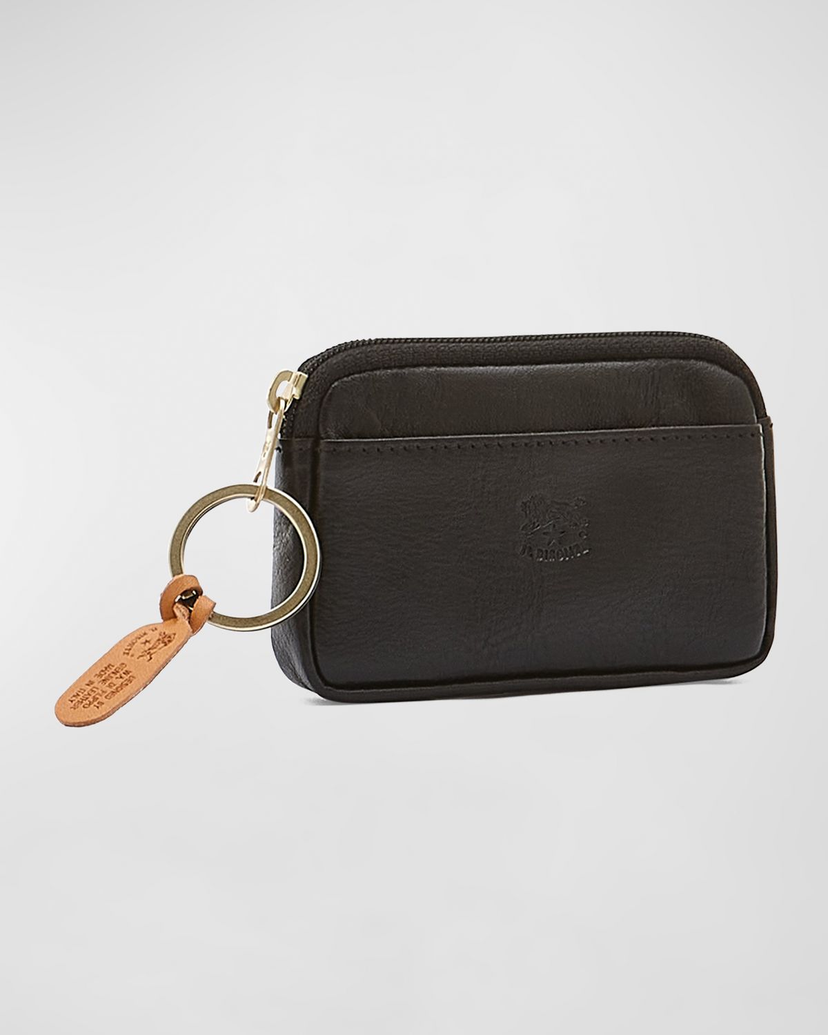 Il Bisonte Classic Zip Leather Card Holder