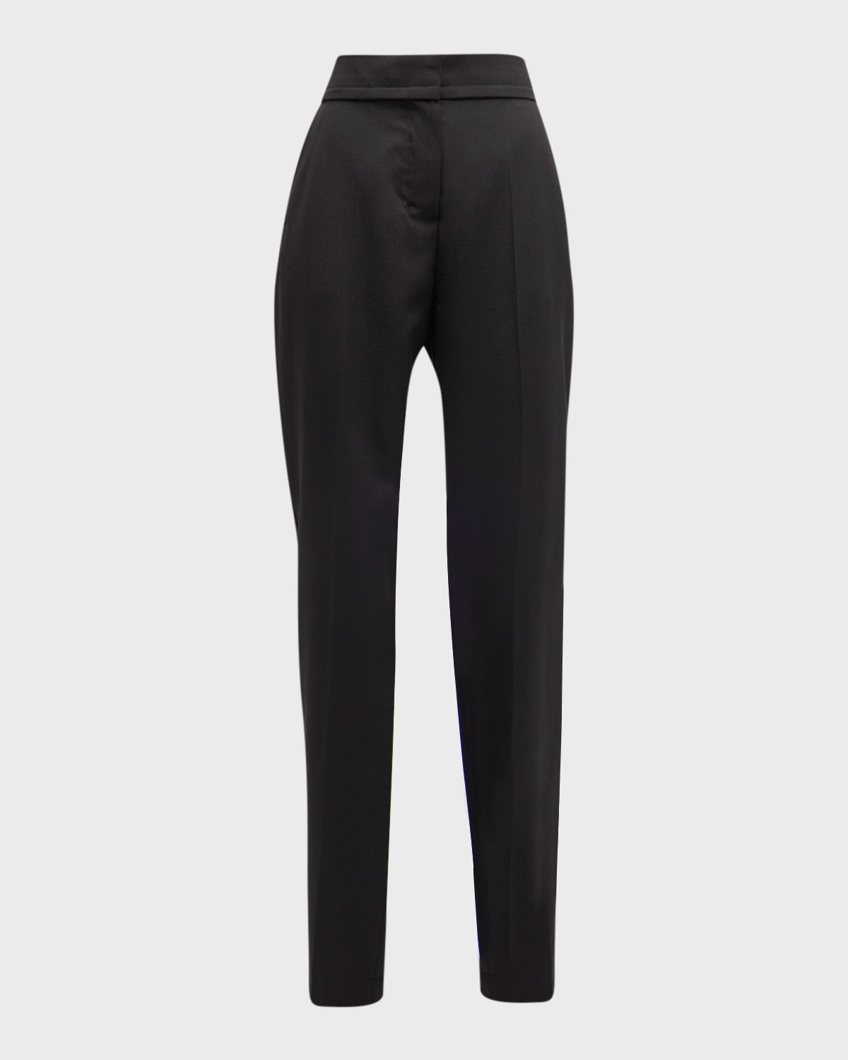Jacquemus Tibau Slit-Hem Straight-Leg Crepe Pants