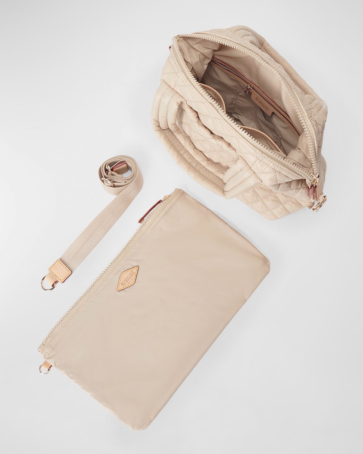 MZ WALLACE Sutton Deluxe Small Quilted Nylon Crossbody Bag