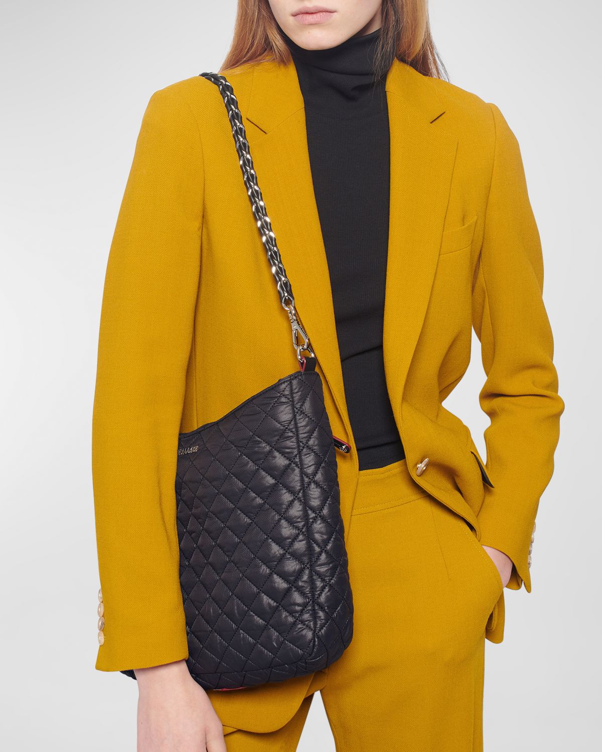 MZ WALLACE Crosby Quilted Hobo Shoulder Bag