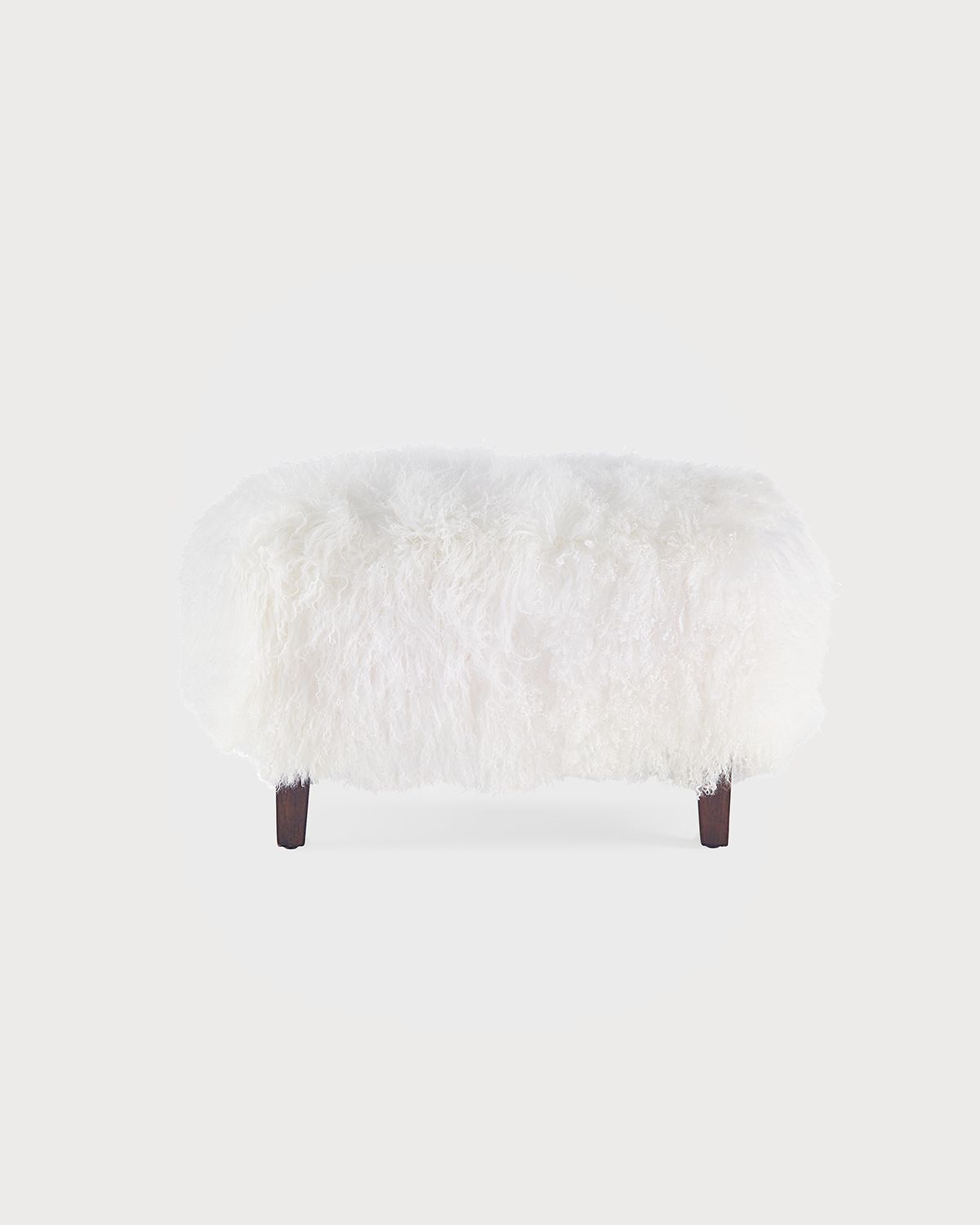 Interlude Home Royce Sheepskin Ottoman