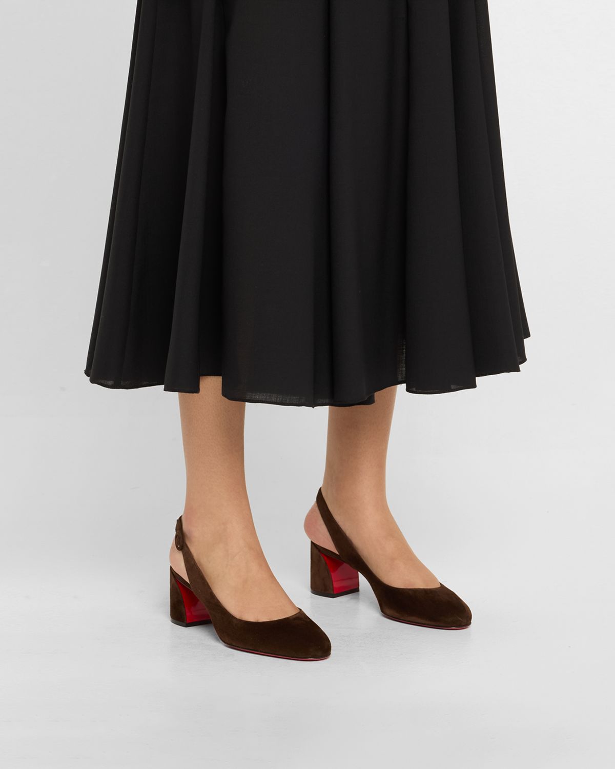 Christian Louboutin 55mm So Jane Suede Slingback Pumps