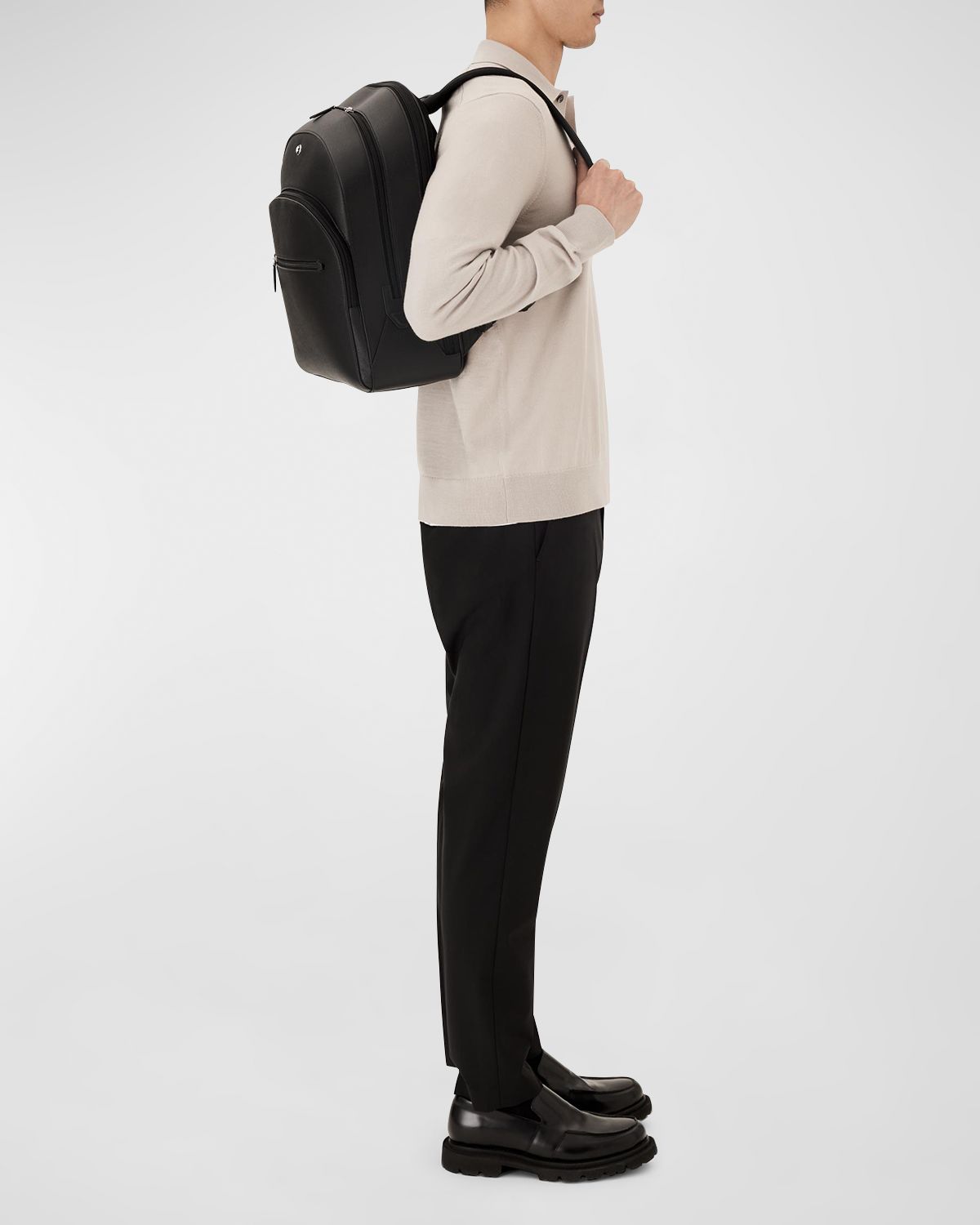 Montblanc Men 's Sartorial Medium Leather Backpack