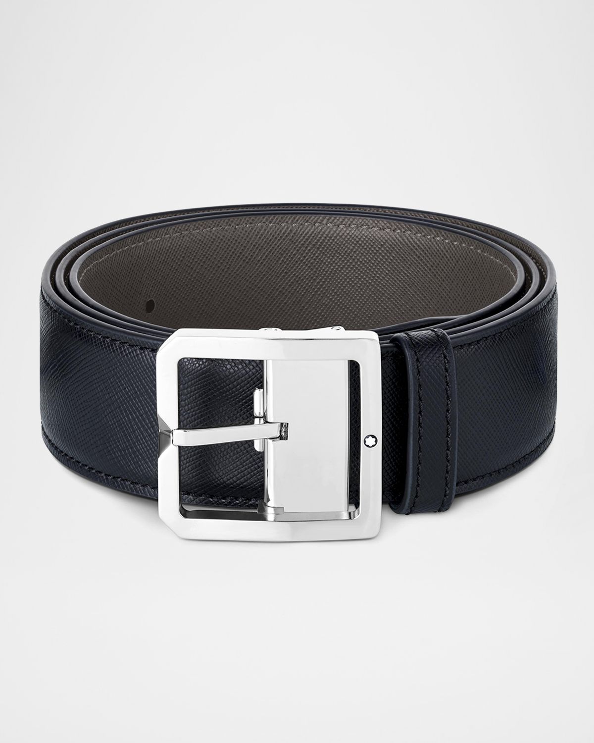 Montblanc Men 's Pin Buckle Reversible Leather Belt