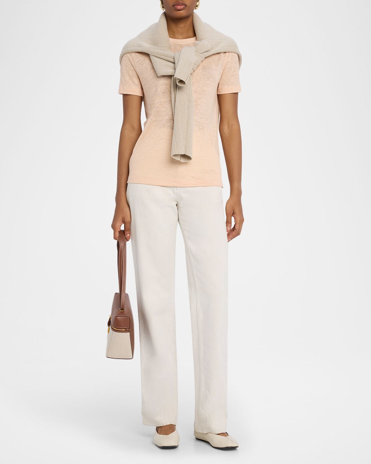 Loro Piana Gargano Linen Short-Sleeve T-Shirt