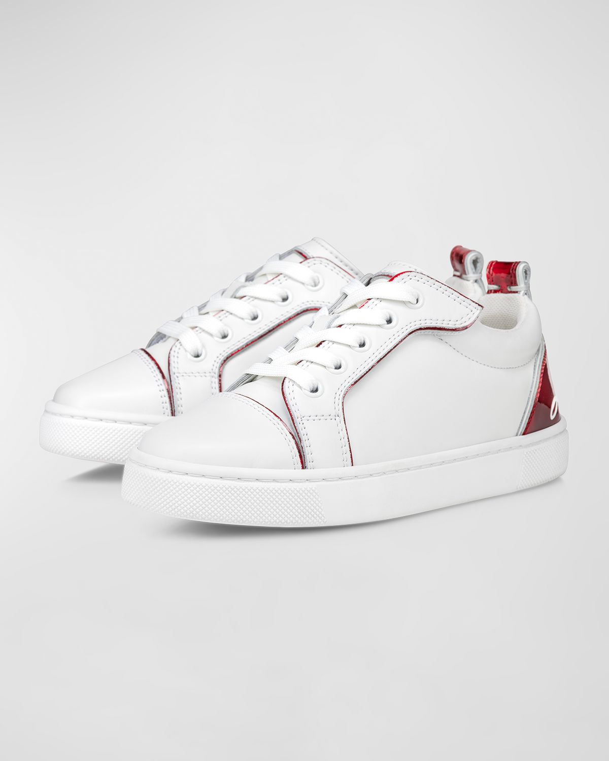 Christian Louboutin Girl 's Funnyto Logo Heel Cap Sneakers, Toddlers/Kids