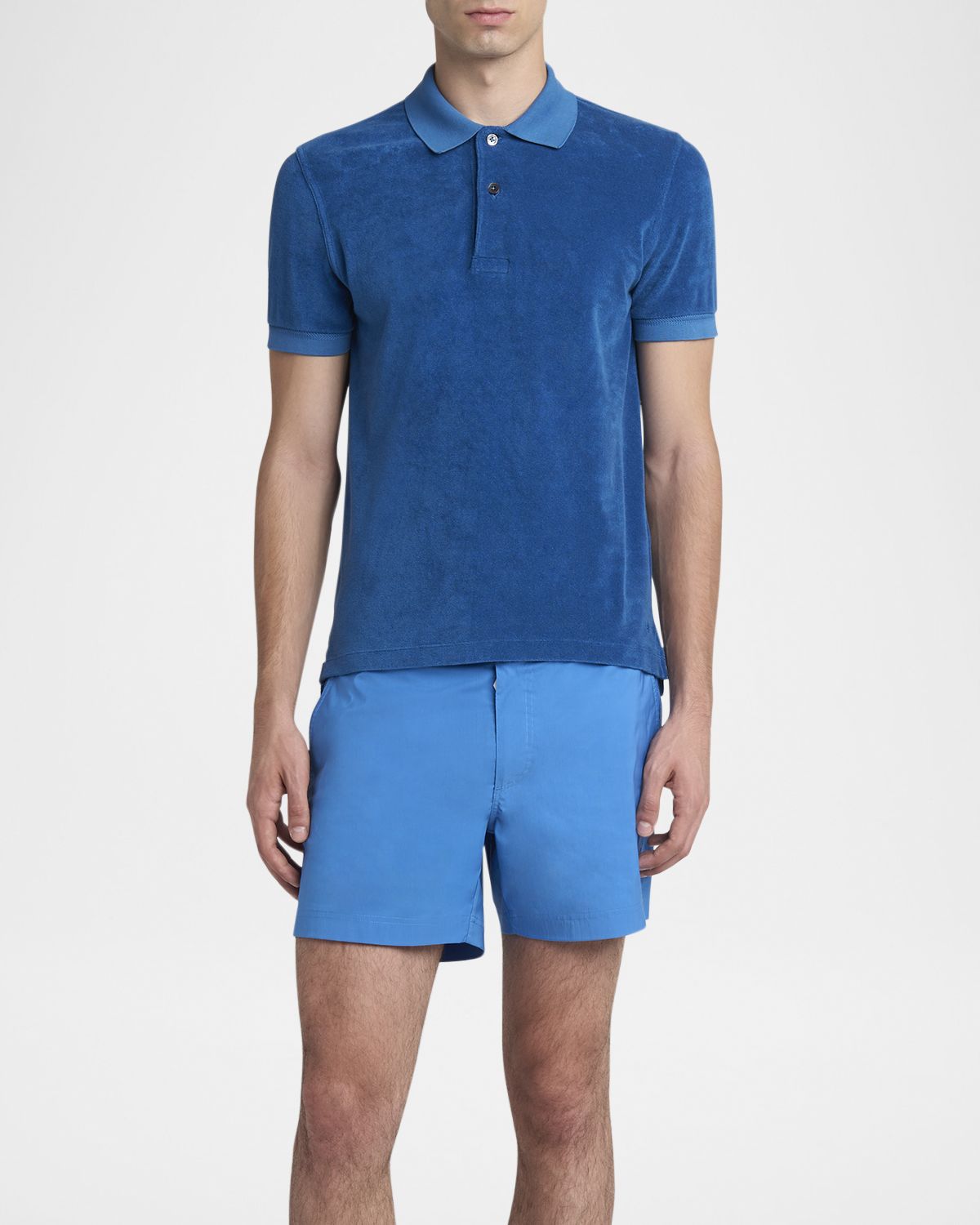 TOM FORD Men 's Cotton Terry Polo Shirt