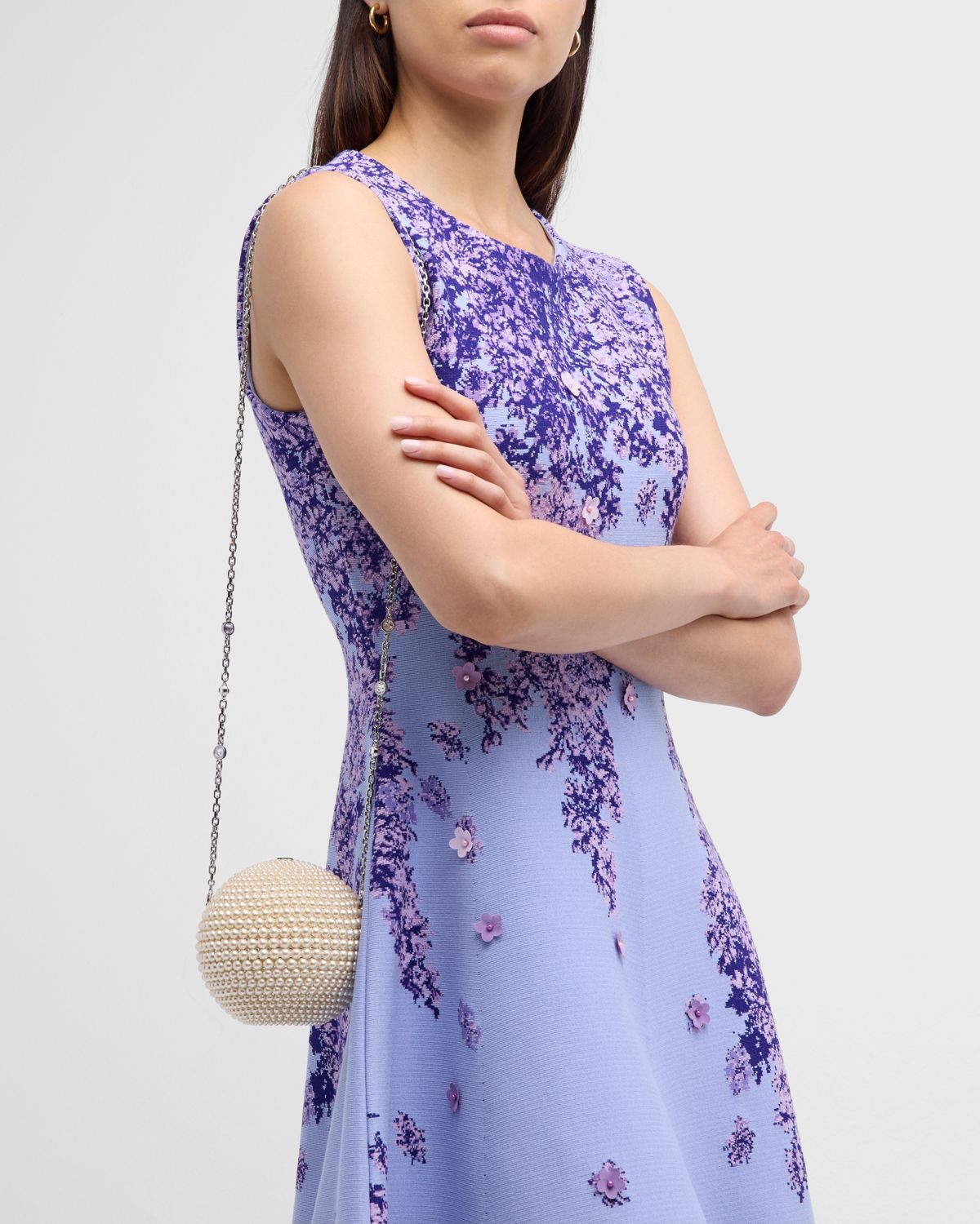 Judith Leiber Couture Sphere Pearly Minaudiere