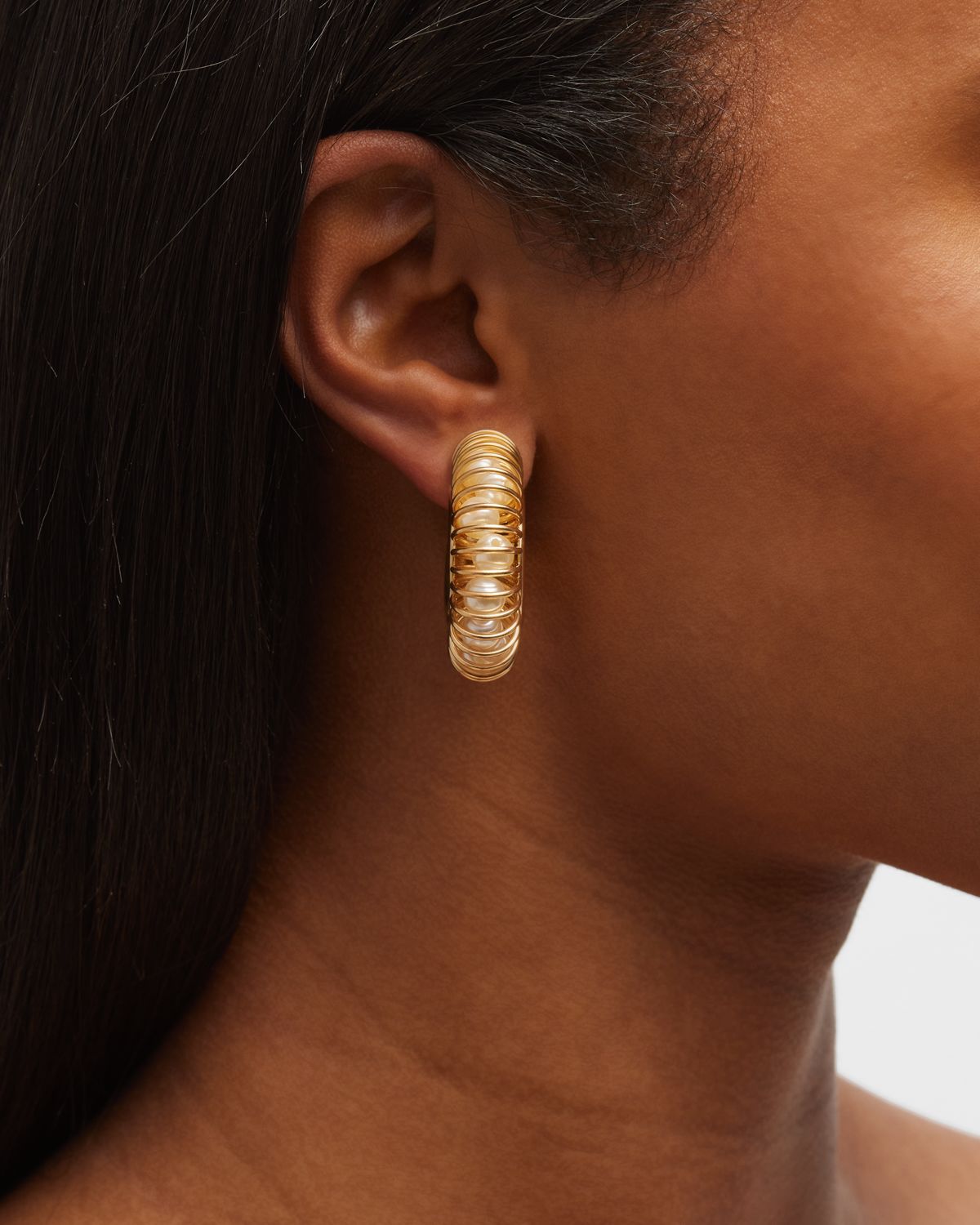 Oscar de la Renta Mola Hoop Earrings