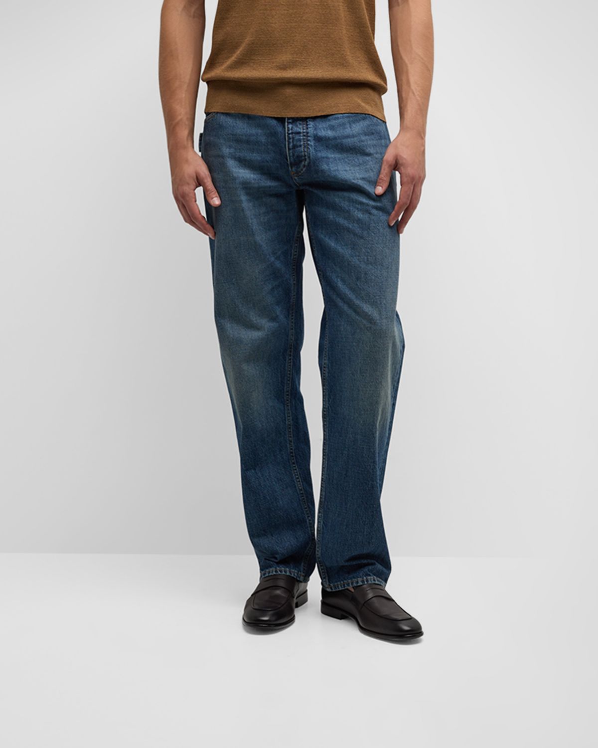 Ferragamo Men 's Funes Leather Penny Loafers