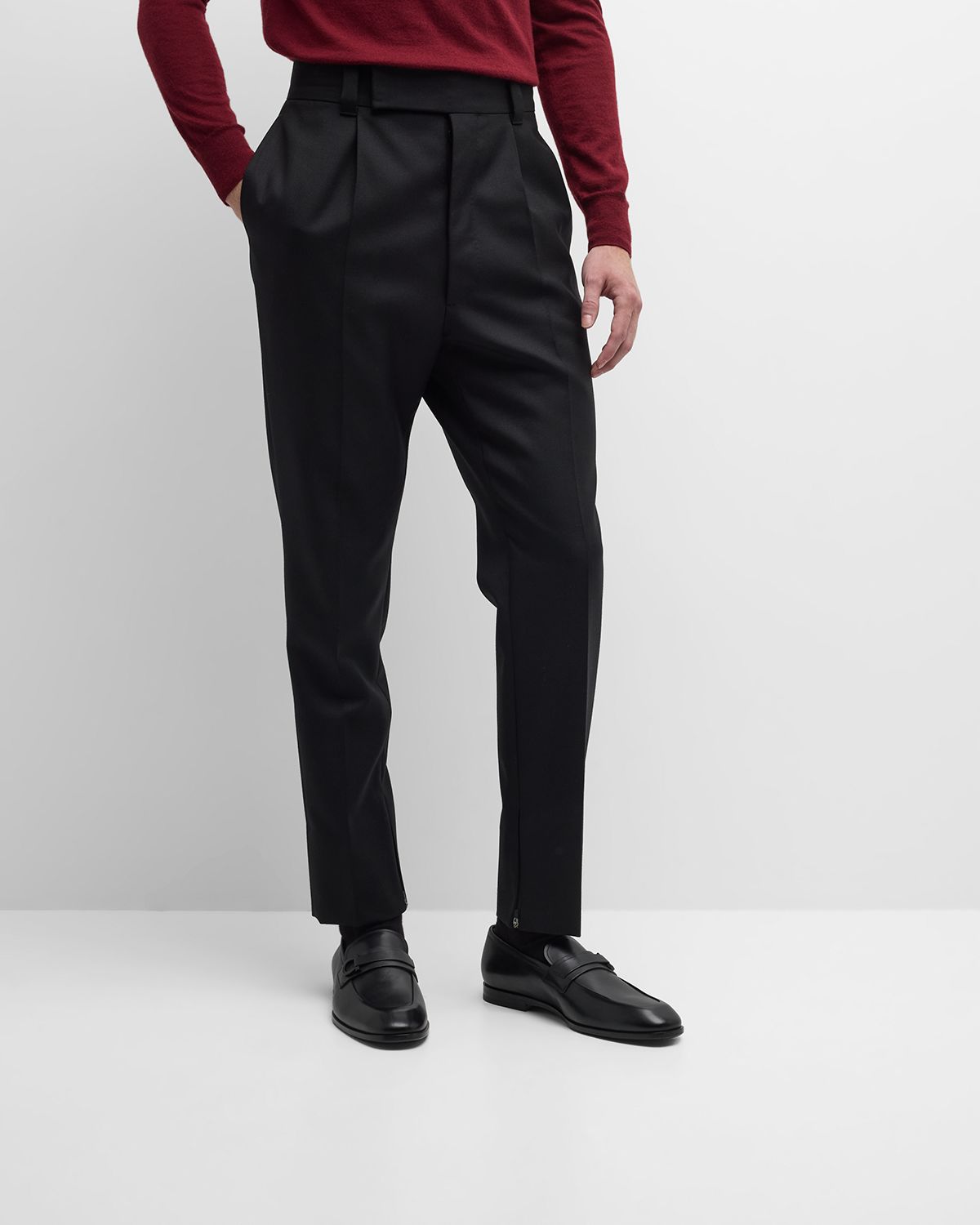 Ferragamo Men 's Florio Gancio Bit Loafers