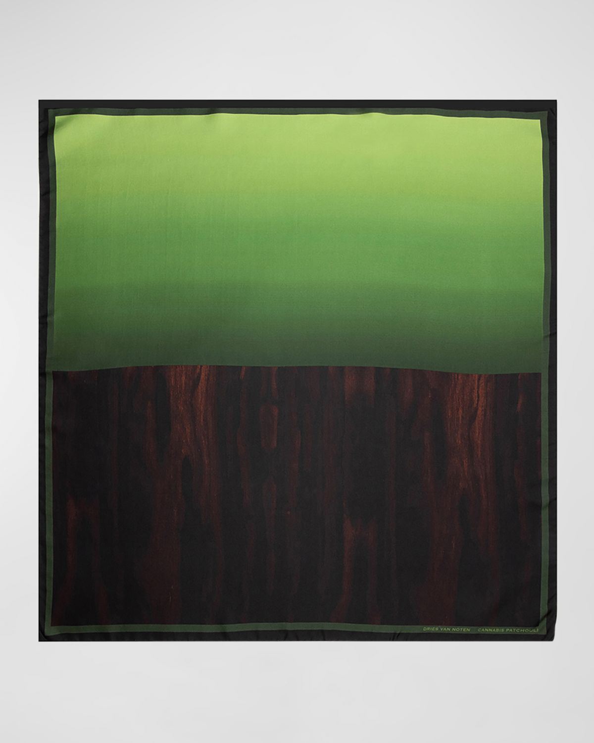 Dries Van Noten Cannabis Patchouli Silk Foulard | Thumbnail 1 Dries Van Noten Cannabis Patchouli Silk Foulard | Thumbnail 1