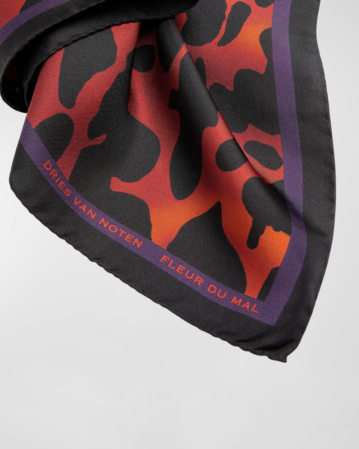 Dries Van Noten Fleur Du Mal Silk Foulard
