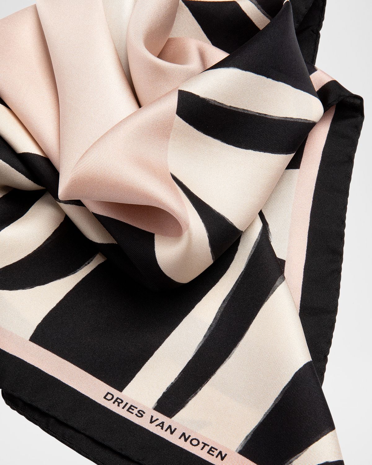 Dries Van Noten Rosa Carnivora Silk Foulard
