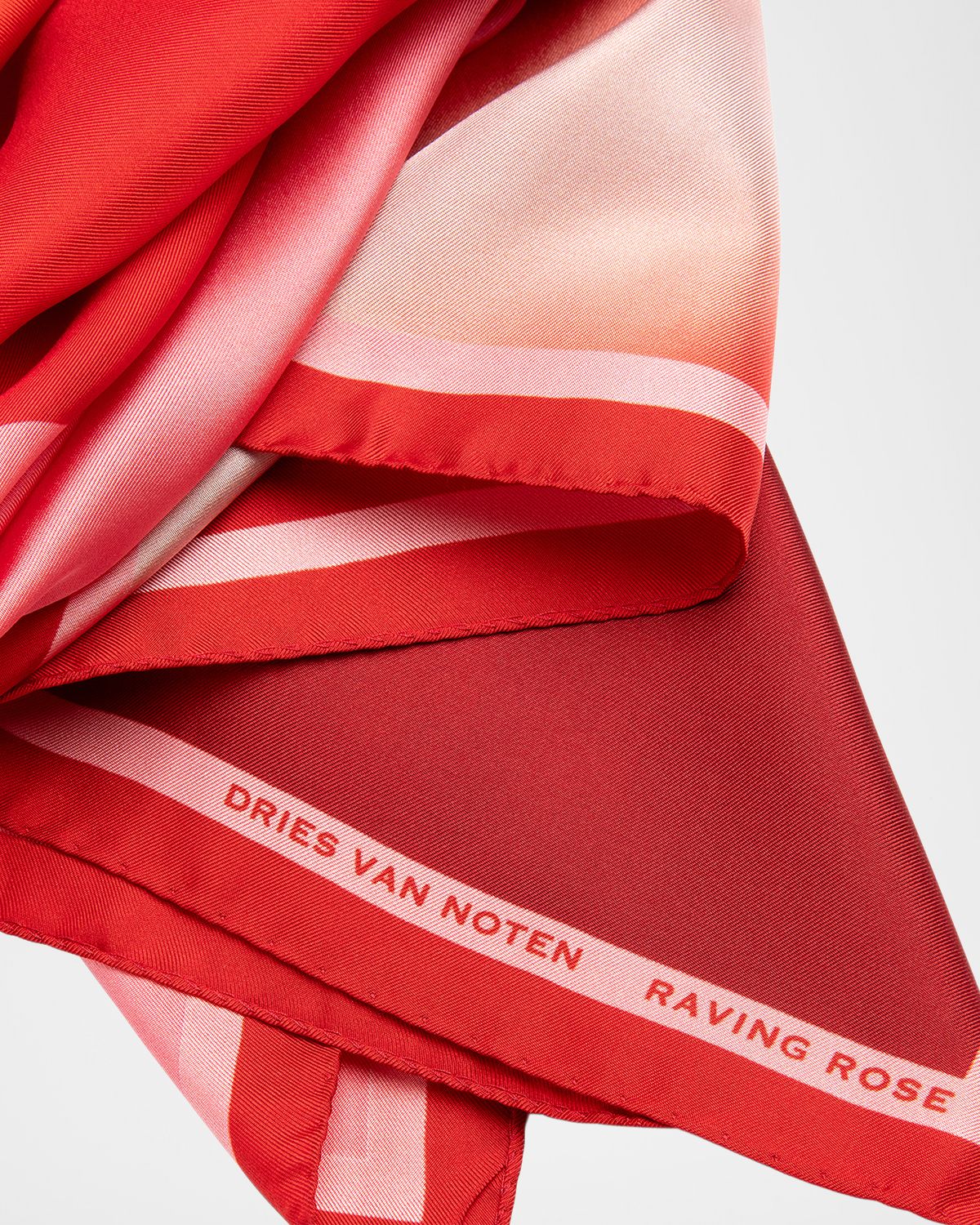 Dries Van Noten Raving Rose Silk Foulard