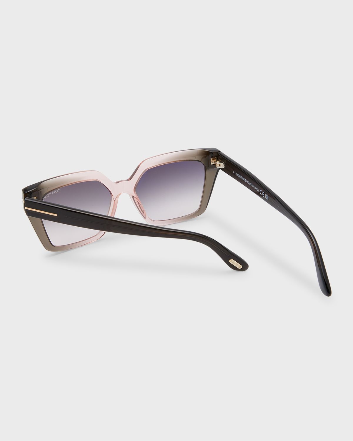TOM FORD Winona Transparent Two-Tone Acetate Cat-Eye Sunglasses