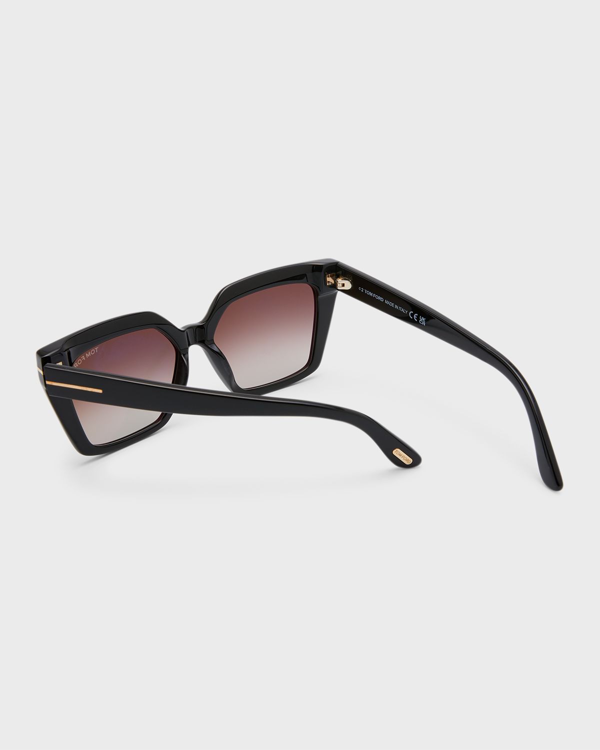 TOM FORD Winona Acetate T-Logo Cat-Eye Sunglasses