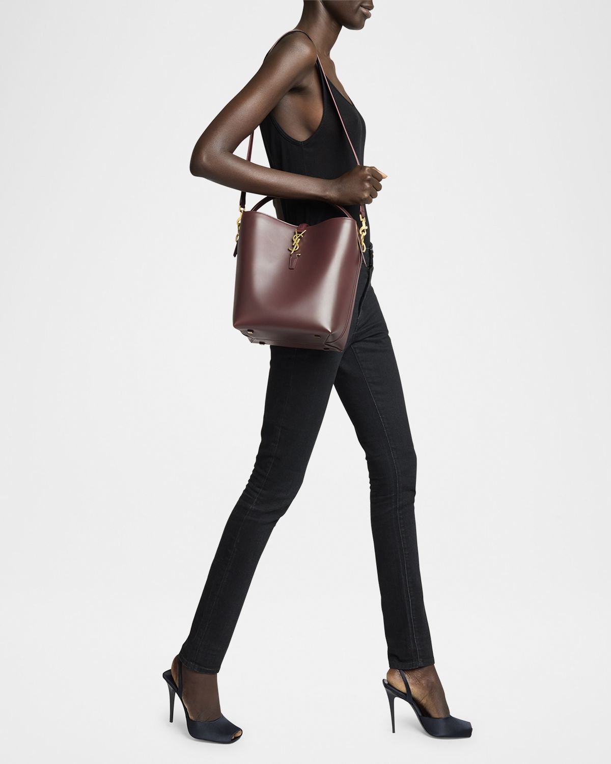 Saint Laurent Le 37 YSL Bucket Bag in Smooth Leather