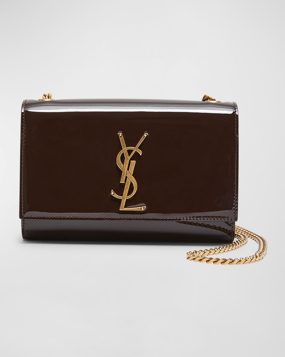 Saint Laurent Kate Small YSL Crossbody Bag in Patent Leather