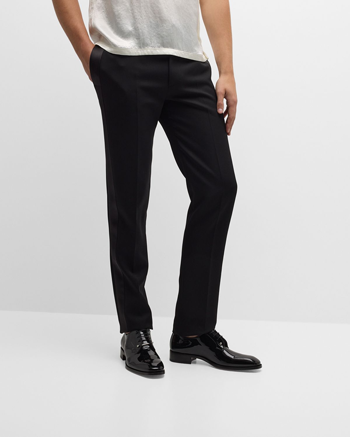 Christian Louboutin Men 's Chambeliss Patent Leather Derby Shoes