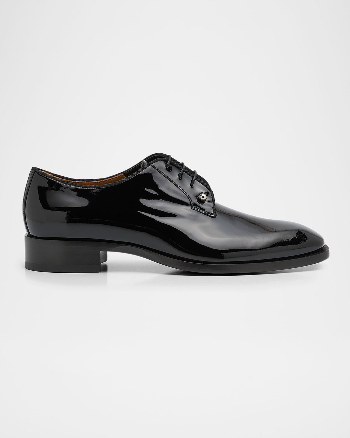 Christian Louboutin Men 's Chambeliss Patent Leather Derby Shoes | Thumbnail 9