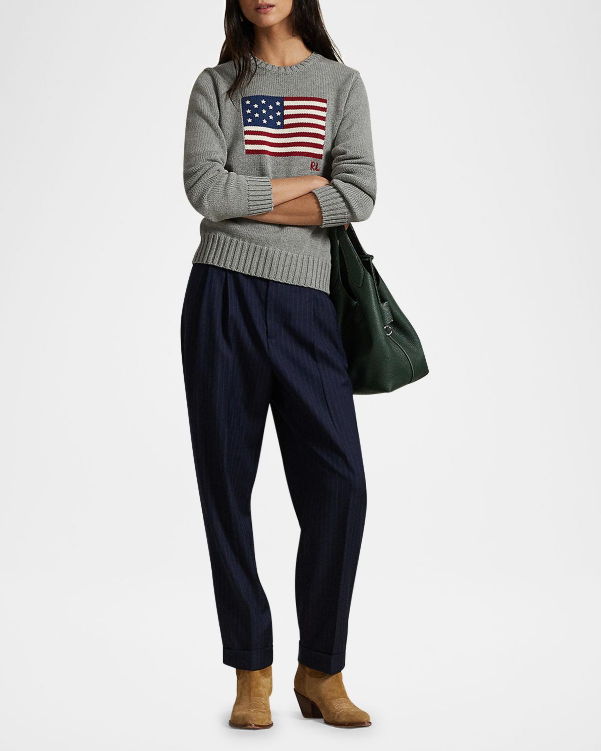 Polo Ralph Lauren Flag Cotton Crewneck Sweater