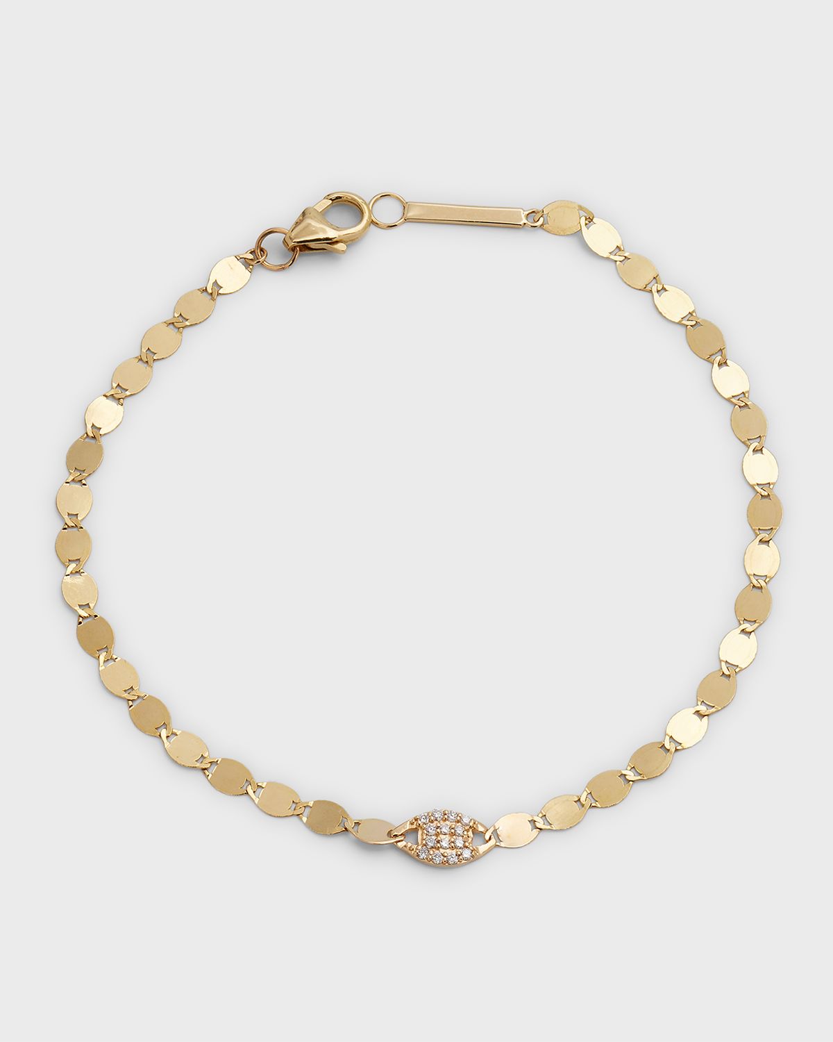 LANA 14K Yellow Gold Single Flawless Nude Link Bracelet
