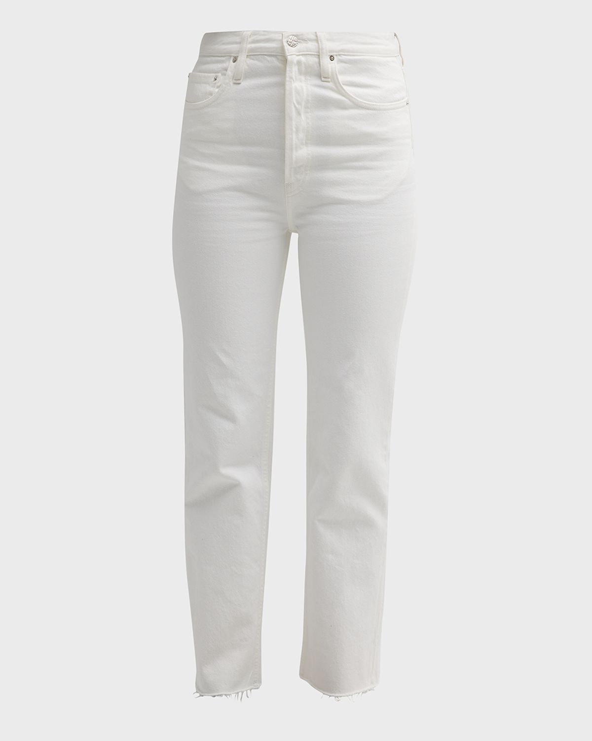 Toteme Classic Cut Straight-Leg Ankle Denim Jeans