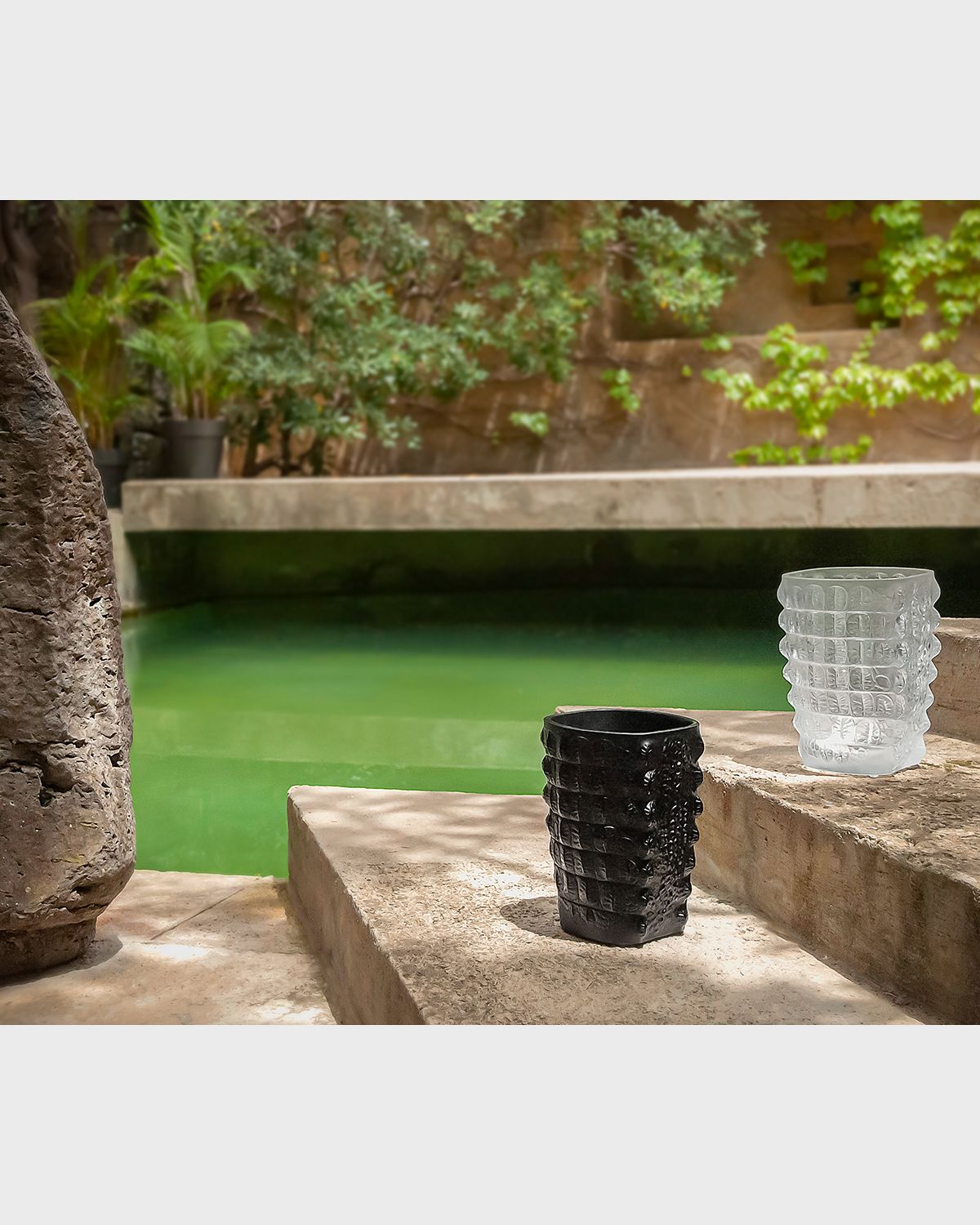 Lalique Croco Crystal Vase