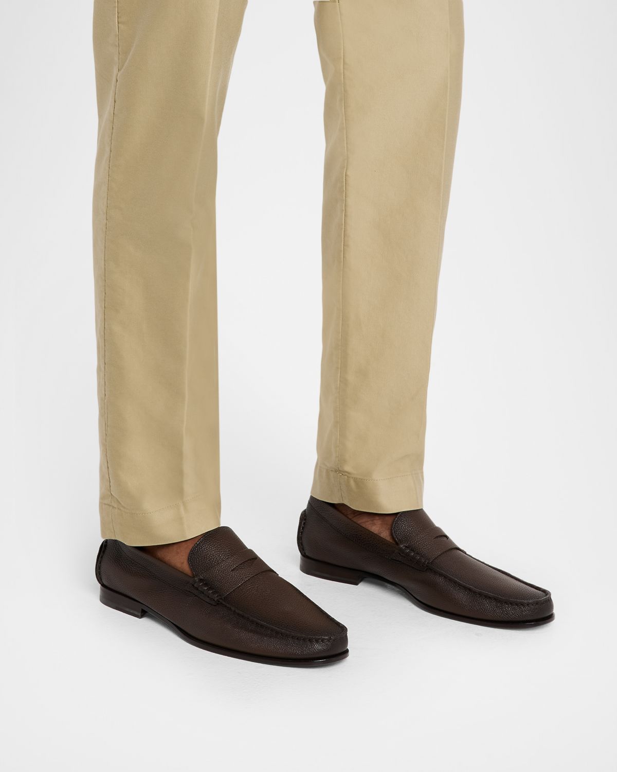 Santoni Men 's Ikangia Leather Penny Loafers