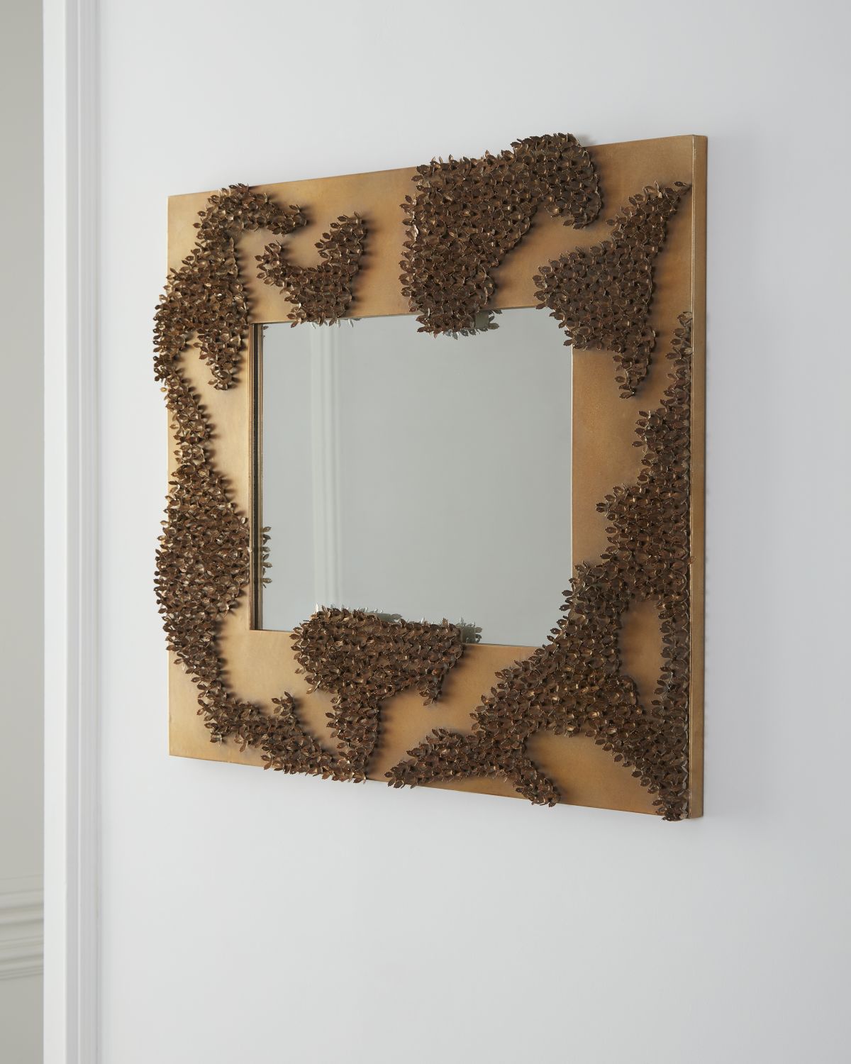 Neiman Marcus Textured Rectangular Accent Mirror