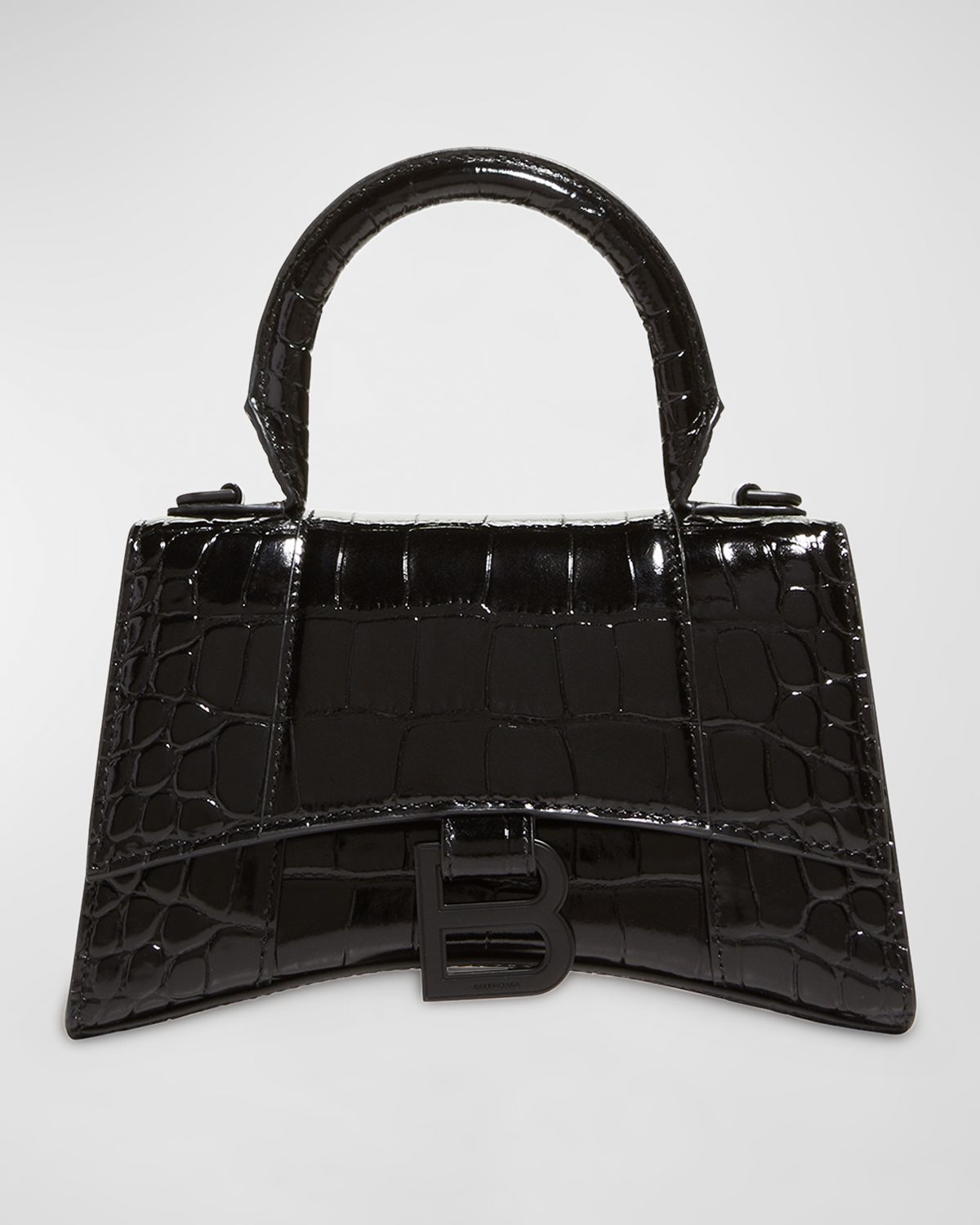 Balenciaga Hourglass XS Croc-Embossed Bag
