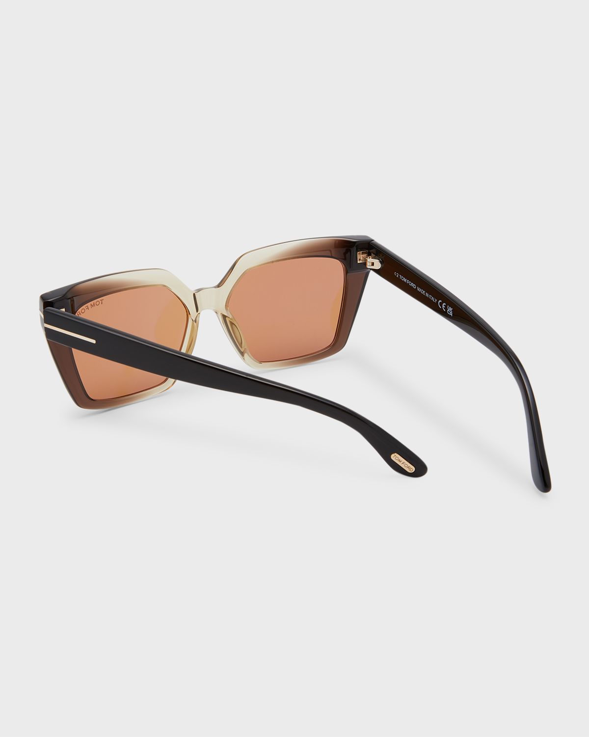 TOM FORD Winona Acetate T-Logo Cat-Eye Sunglasses