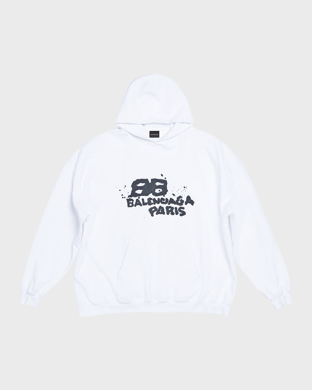 Balenciaga Men 's Dirty BB Paris Icon Hoodie