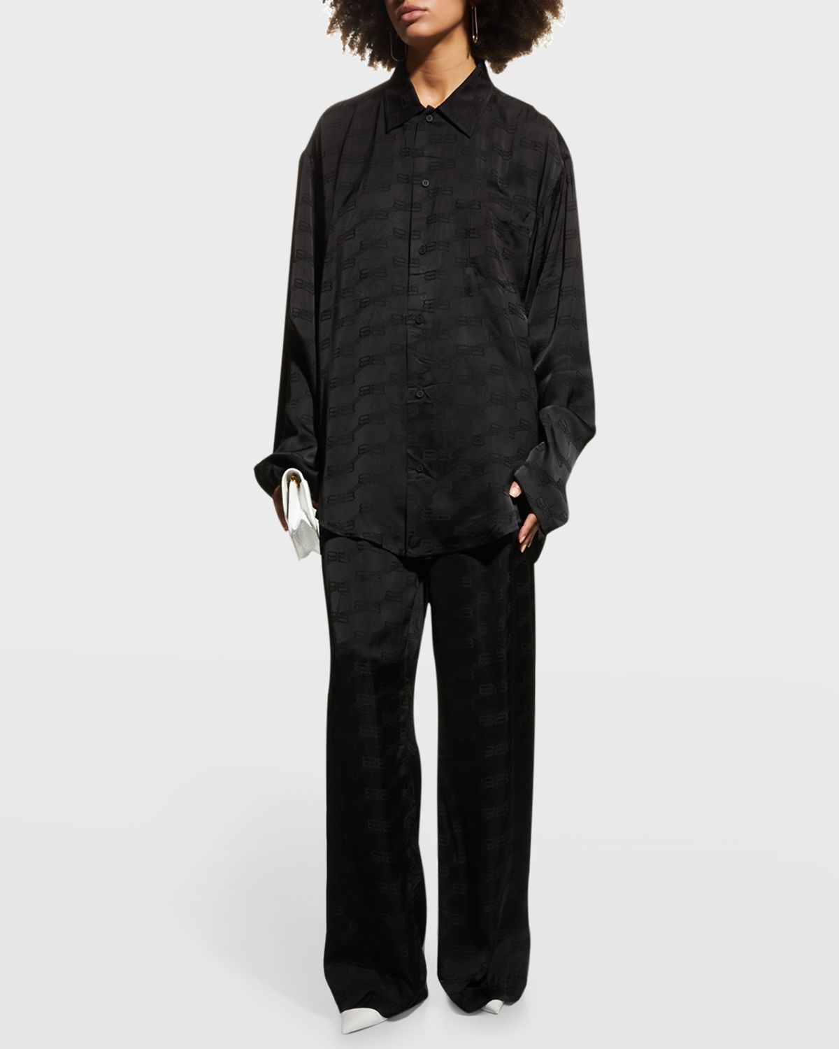 Balenciaga Logo Printed Pajama Pants