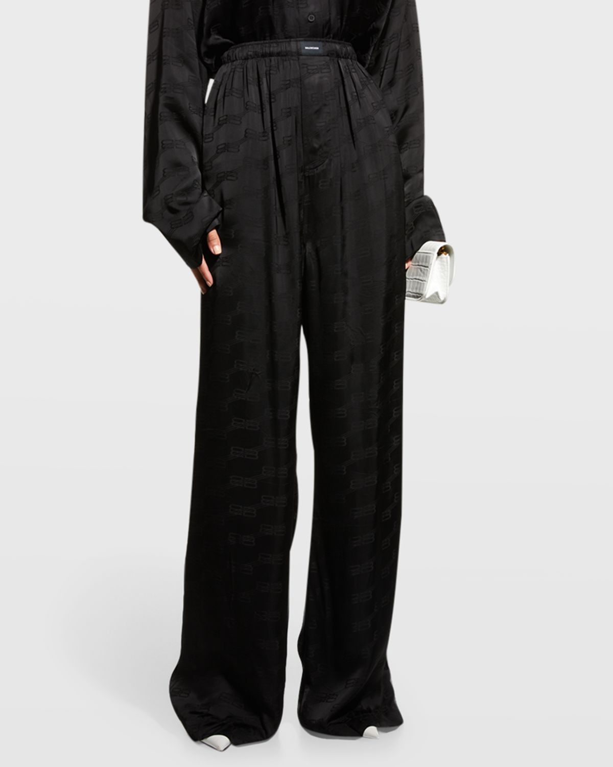 Balenciaga Logo Printed Pajama Pants