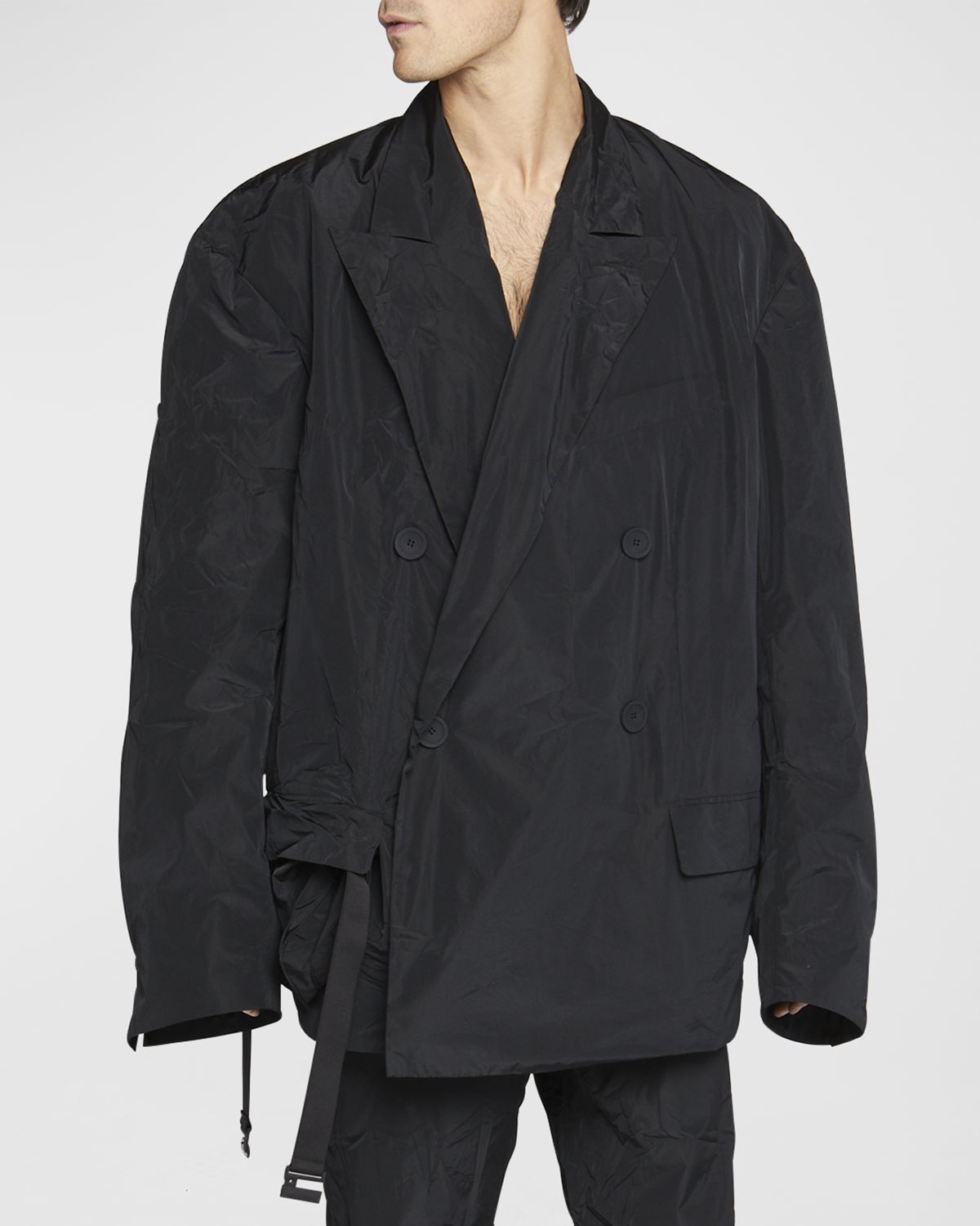 Balenciaga Men 's Oversized Packable Taffeta Jacket