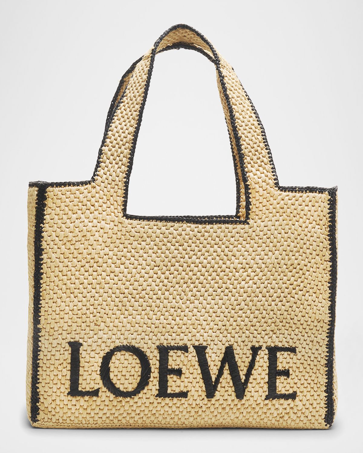 Loewe x Paula 's Ibiza Font Large Tote Bag in Raffia
