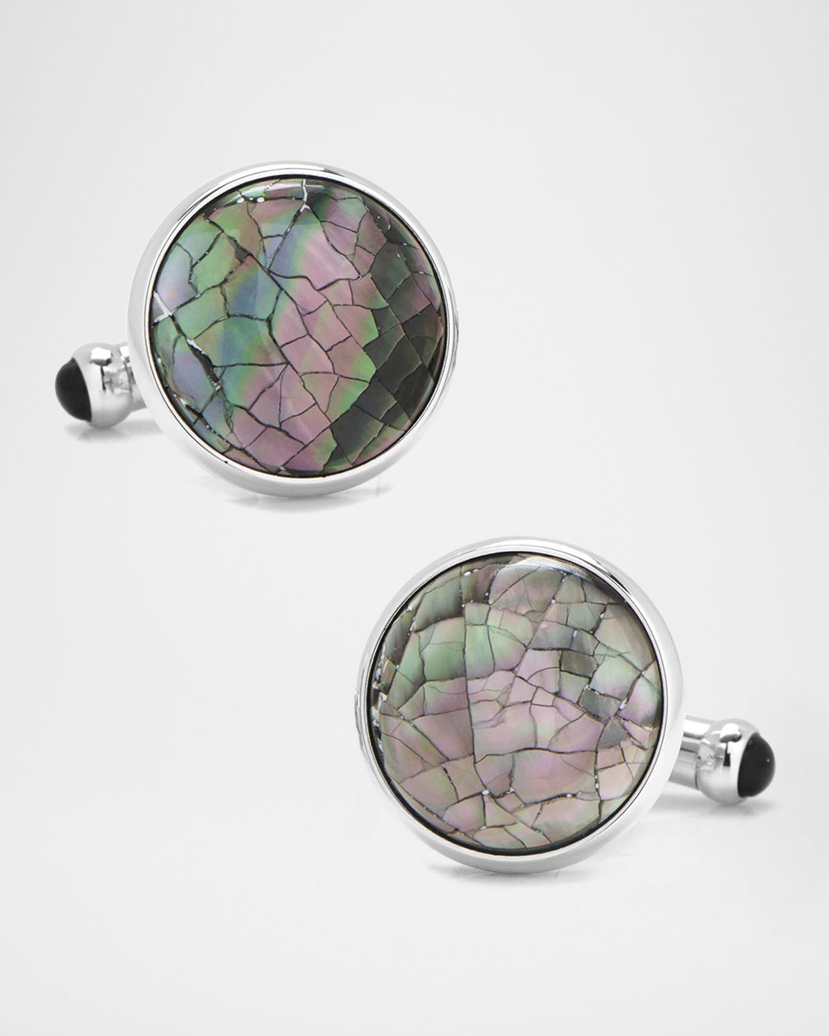 Cufflinks Inc. Men 's Mosaic Smoke Mother-of-Pearl Cuff Link Stud Set